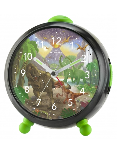 ATRIUM wekker Kinderen T-Rex Time Groen/Zwart - A932-4