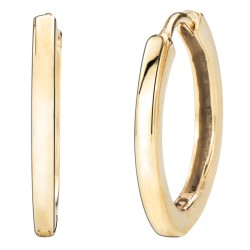 Traveller Hoop Earrings - Stainless Steel - Gold Plated - 16 mm