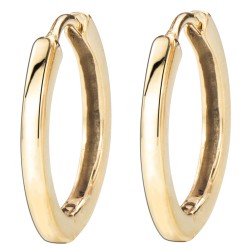 Traveller Hoop Earrings - Stainless Steel - Gold Plated - 16 mm - 166311