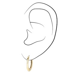 Traveller Hoop Earrings - Stainless Steel - Gold Plated - 16 mm - 166311