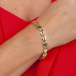 Traveller Armband Dames - Edelstaal - Goudkleurig - 19cm