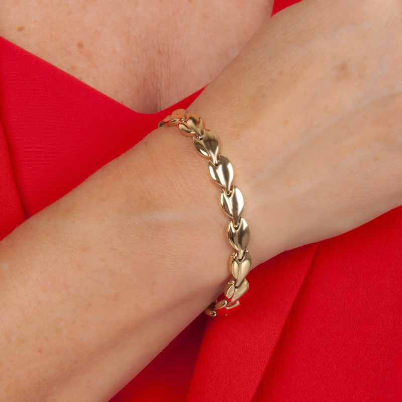 Traveller Armband - Edelstahl - vergoldet - 19cm