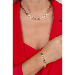 Traveller Armband Dames - Edelstaal - Goudkleurig - 19cm