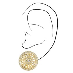 Traveller Clip Oorbellen - Verguld - Kristallen - Barokstijl - Bloem - 18mm - 157470