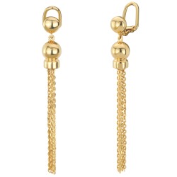 Traveller Ohrclip - Hänger - Vergoldet - 60x8 mm - 157529