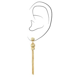 Traveller Ohrclip - Hänger - Vergoldet - 60x8 mm - 157529