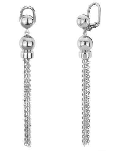 Traveller Drop clip earrings - Platinum Plated - 157530