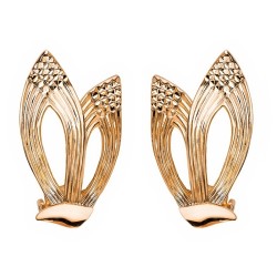 Grossé Ohrclip - Victory - Goldfarbe - 22ct Vergoldet - 31x19 mm - GJ63509