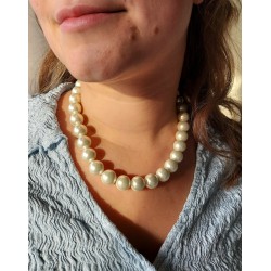 Traveller Parelketting - Wit - 14 mm - 45 cm - Verguld - 741445