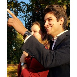 ATRIUM Horloge - Heren - Leer Zwart - Wijzerblad Blauw - Datum - Edelstaal - 10 bar - A16-15