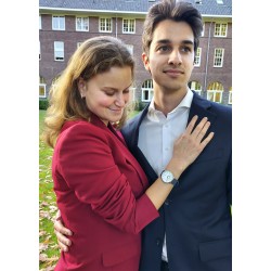 JACQUES FAREL hayfield - Duurzaam horloge - Vegan - Gerecycled staal - Blauw - ORS 5555