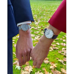 JACQUES FAREL hayfield - Nachhaltige Uhr - Vegan - Recycelter Stahl - Blau - 38mm