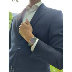 JACQUES FAREL Hayfield - Nachhaltige Uhr - Vegan - Recycelter Stahl - Grau - 38mm