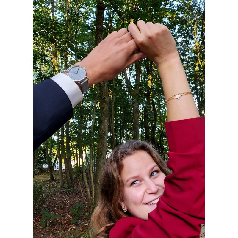 JACQUES FAREL hayfield - Duurzaam horloge - Vegan - Gerecycled staal - Grijs - ORS 6644