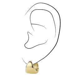 Traveller Hoop Earrings - Stainless Steel - Gold Plated - 15 mm - 181159