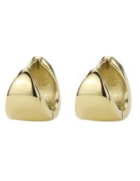 Traveller Hoop earrings - Stainless steel gold plated - 15 mm - 181159
