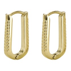 Traveller Hoop Earrings - Stainless Steel - Gold Plated - 17 mm - 181163