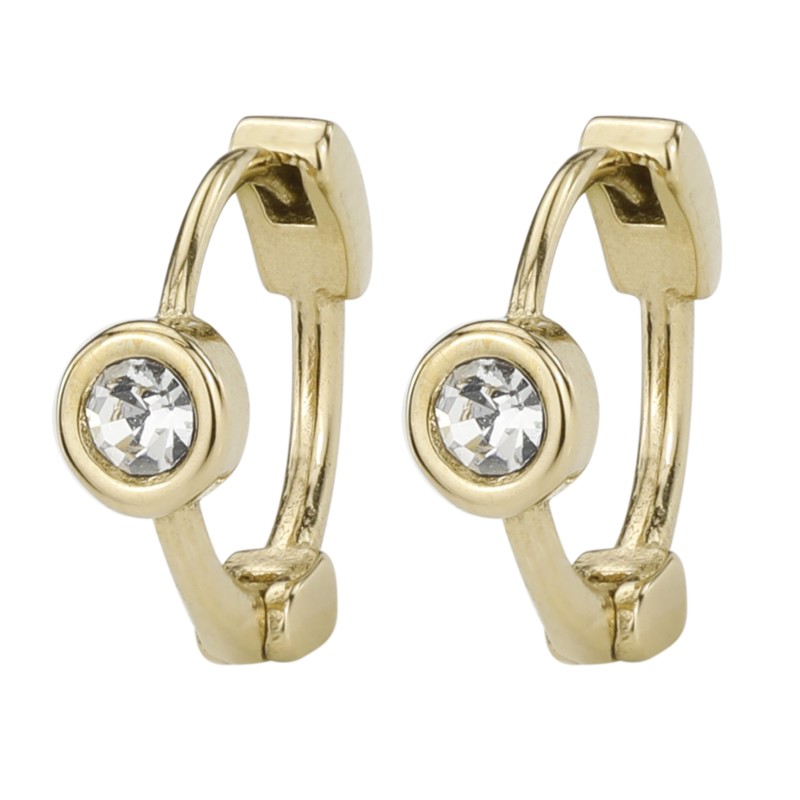 Traveller Creolen - Vergoldet - Edelstahl - Zirkonia - 12 mm -181165