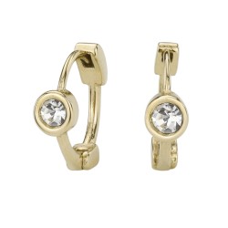 Traveller Oorringen - Verguld - Edelstaal - Zirkonia - 12 mm -181165