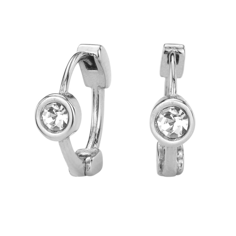 Traveller Oorringen - Edelstaal - Zirkonia - 12 mm - 181166