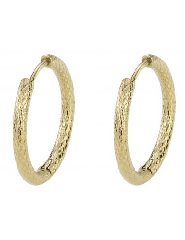 Traveller Hoop earrings - Stainless steel gold plated - 25 mm - 181167
