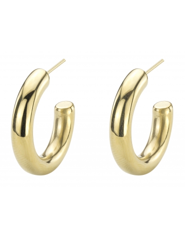 Traveller Hoop earrings - Stainless steel gold plated - 25 mm - 181169