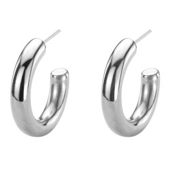 Traveller Hoop Earrings - Stainless Steel - 25 mm