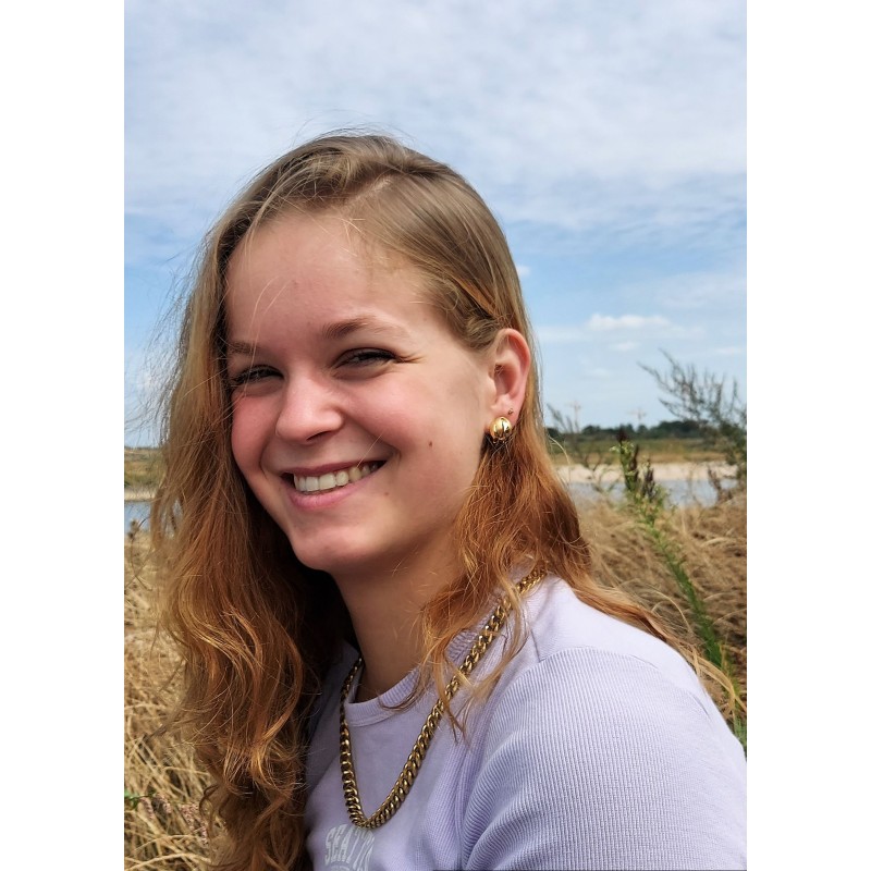 Traveller Ohrclip - 22kt Vergoldet - Matt/ glanz - Knopf - Goldfarbe - 15 mm