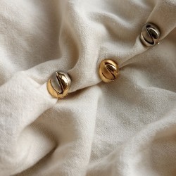 Traveller Clip Oorbellen - Geplatineerd - Mat/ Glanzend - Knoop - Zilverkleurig - 15 mm - 157160