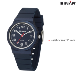 SINAR Watch - Dark Blue - Analogue - 34 mm - 10 Bar - Adjustable Strap 13-18 cm