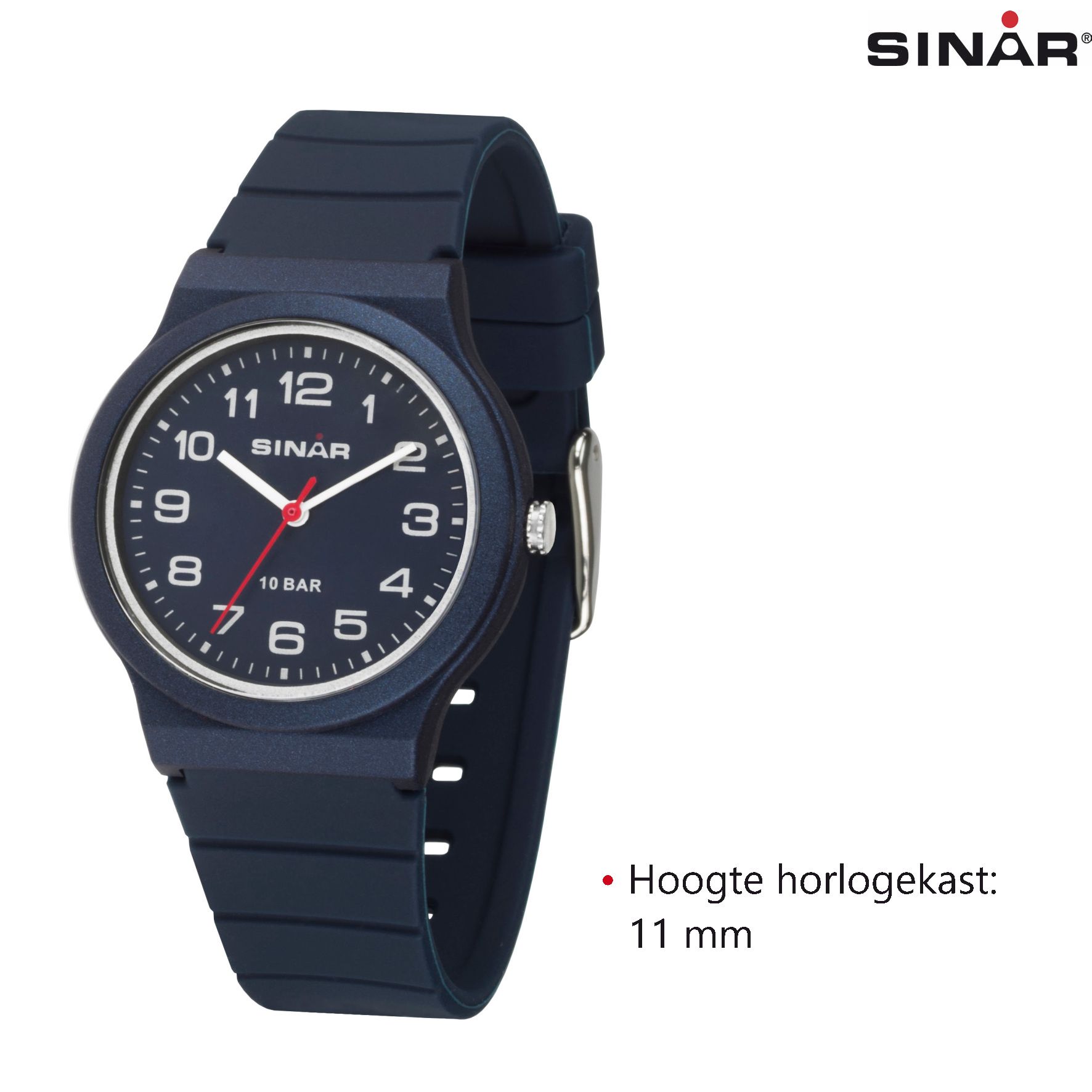 - cm SINAR XB-18-22 13-18 34 - Analoog - - Horloge Blauw mm