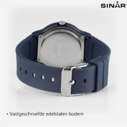 SINAR Analoog Horloge - 34 mm - 13-18 cm - Blauw - XB-18-22