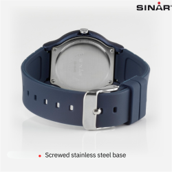 SINAR Watch - Dark Blue - Analogue - 34 mm - 10 Bar - Adjustable Strap 13-18 cm