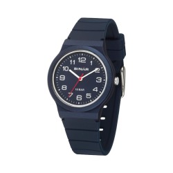 SINAR Analoog Horloge - 34 mm - 13-18 cm - Blauw - XB-18-22