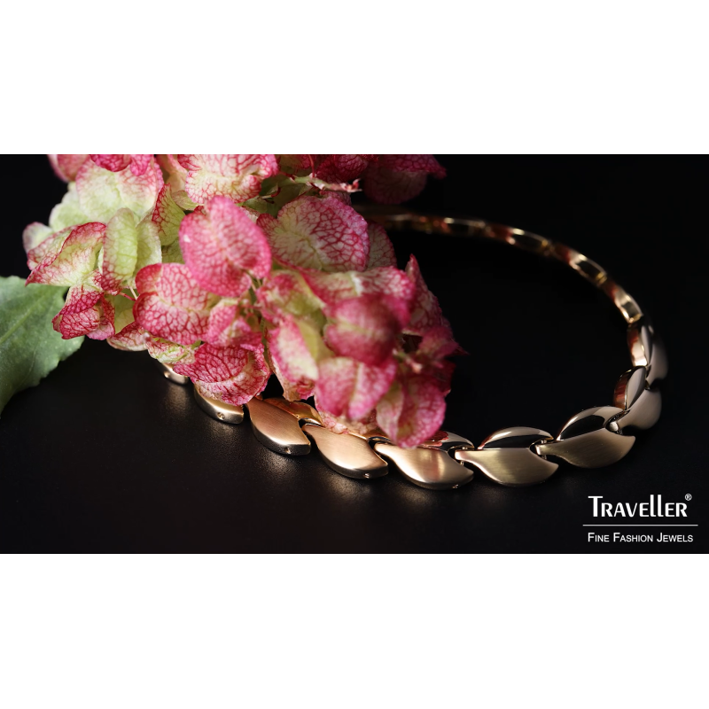 Traveller Armband - Dames - Edelstaal - Goudkleurig - 19cm - 180517