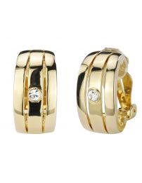 Traveller Clip earrings - Cyrstals - 22ct gold plated - 157542