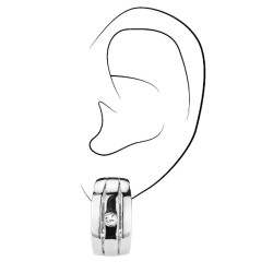 Traveller Clip Oorbellen - Kristallen - Zilverkleurig - 157543