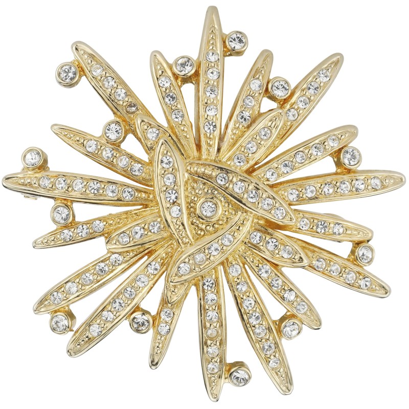 Traveller Brooch - Crystals - 22ct gold plated - 157582 Traveller Brooch - Crystals - 22ct gold plated - 157582