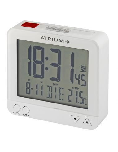 ATRIUM wekker - Radiogestuurd - Digitaal - Wit - A740-0