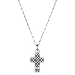 Traveller Kreuz Kette - Herren - Kette Man - Edelstahl - Zirkonia - 50+5cm lang Traveller Kreuz Kette - Herren - Kette Man - Edelstahl - Zirkonia - 50+5cm lang