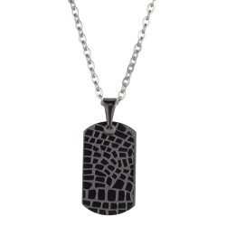Traveller Kette - Herren - Kette Man - Schwarz Edelstahl - 50+5cm lang