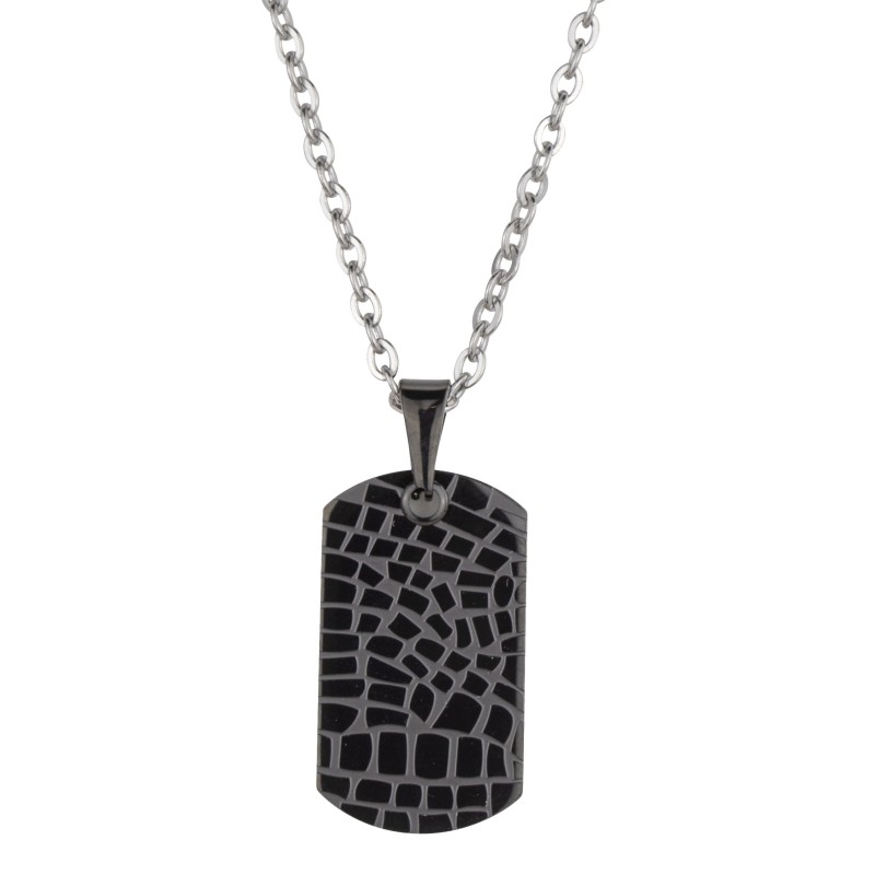 Traveller Necklace - Men's - Stainless steel - black