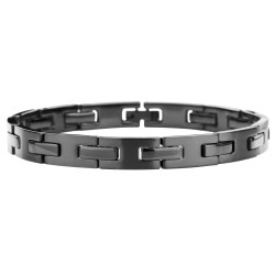 Traveller Bracelet - Men - Stainless steel - Black - 21cm
