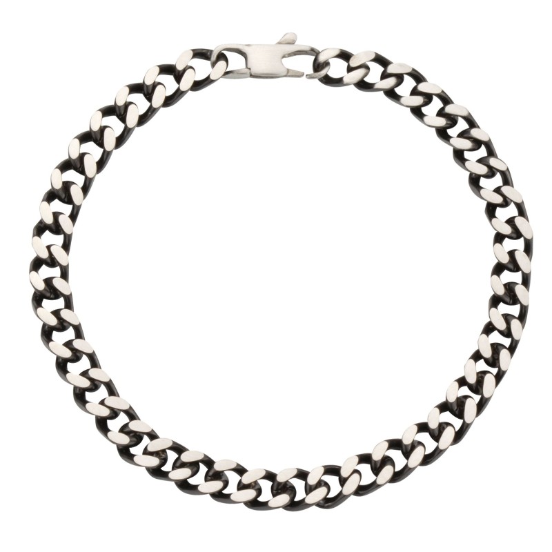 Traveller Bracelet - Men - Silver Coloured - Stainless steel - Chain - 22 cm - 181199 