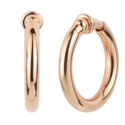 Traveller Clip Oorbellen - Oorringen - Rosé goudkleurig - 25 mm - 18ct Rosé verguld