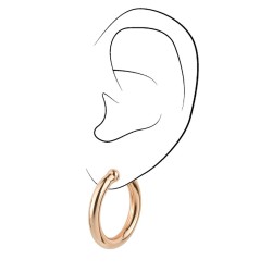 Traveller Ohrclips - Creolen - Rosé goldfarbe - 25 mm - 18kt rosé vergoldet - 155648