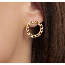 Traveller Pierced earrings - Stainless steel gold plated