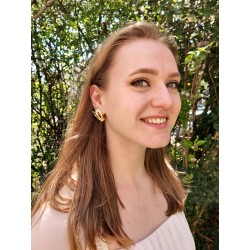 Grossé Clip-on Earrings - Victory - Gold Coloured - Gold Plated - 31x19 mm - GJ63509