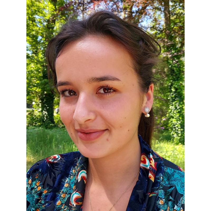 Grossé Ohrclip - Hänger - Silberfarbe -  Perle - Weiss - Kristall - 20x10 mm - Platiniert - GJ64253P