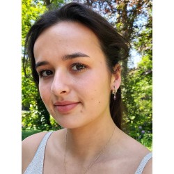 Traveller Clip Oorbellen - Hangers - Zilverkleurig - Kristallen - Druppelvorm - Paars - Geplatineerd - 30x5mm